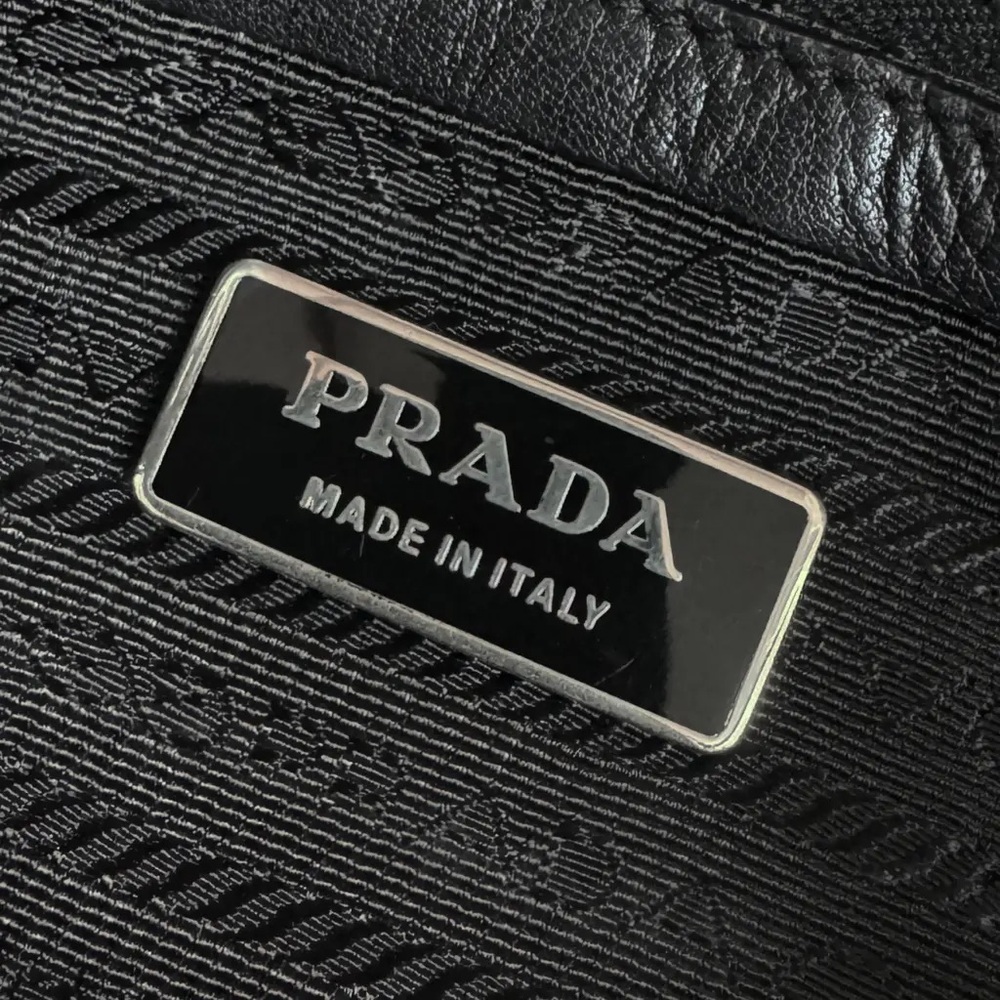 Prada BR1324 Tessuto + Nappa Nylon & Leather Satchel Bag – Black - Picture 2 of 6